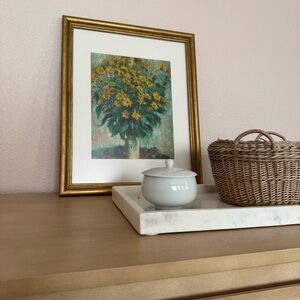 Floral Yellow Bouquet Claude Monet Framed Print